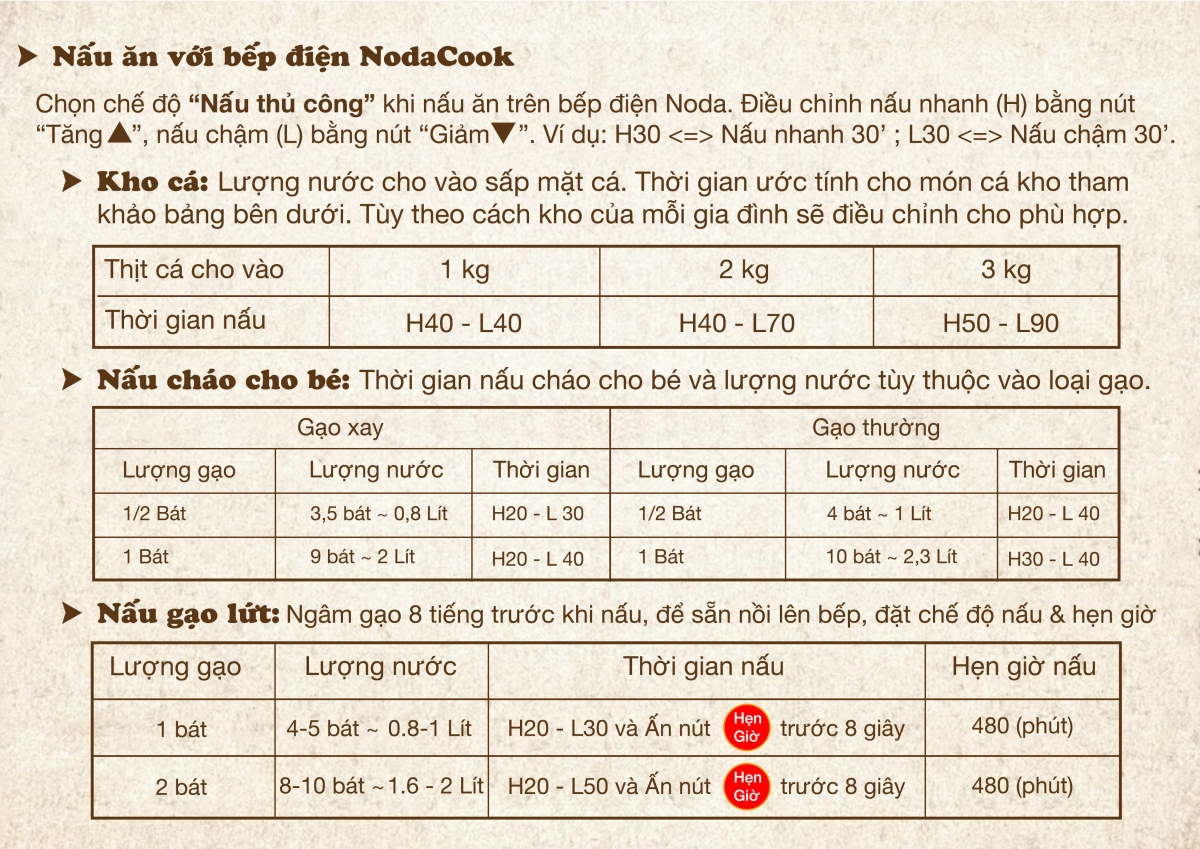 cach su dung noi kho ca dien NodaCook