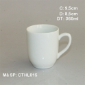 Cốc sứ cao cấp dáng xoài (Trắng)