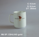 Cốc sứ thẳng quai vuông không nắp