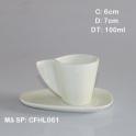Tách cafe sứ độc đáo sáng tạo (Trắng)