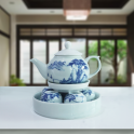ấm chén pha trà gốm sứ Hải Long Bát Tràng