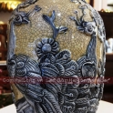 Tiểu Lộc Bình Công Đào men Rạn bóng Hoàng Lưu Ly