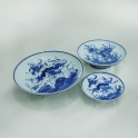 Bộ 03 mâm bồng kích cỡ đa dạng (Xanh cổ)