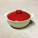 Nồi sứ men mát kem nắp đỏ