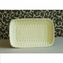 Khay chữ nhật lượn men mát kem số 2 Khay chữ nhật lượn men mát kem số 2