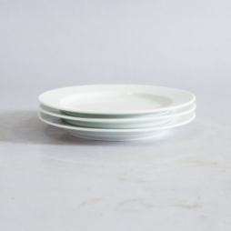 Bộ 03 đĩa sứ hai lá phi 22cm (Trắng)