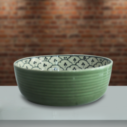 Tô đấu men xanh đồng vẽ bèo Tô đấu men xanh đồng vẽ bèo