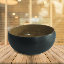 Bát tô nông số 3 đen lòng gốm  Bát tô nông số 3 đen lòng gốm