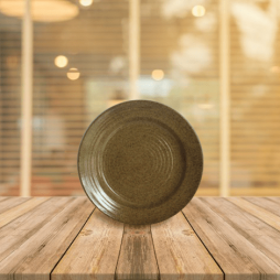 Đĩa tròn phi 16 đen lòng gốm Đĩa tròn phi 16 đen lòng gốm