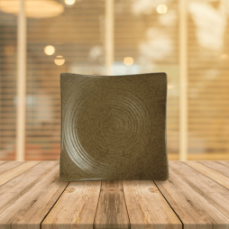 Khay vuông vênh đen lòng gốm  Khay vuông vênh đen lòng gốm