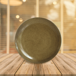 Đĩa tròn phi 22 đen lòng gốm  Đĩa tròn phi 22 đen lòng gốm