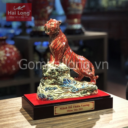tượng gốm mãnh hổ thiên vương quà tặng nhâm dần 2022