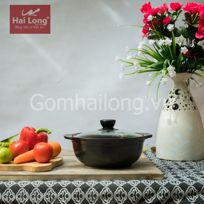 nồi sứ nắp thủy tinh