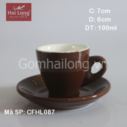 Tách cafe Espresso TBN 80ml pha máy (Nâu)