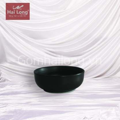 Bát Nhật men mát đen cỡ số 2