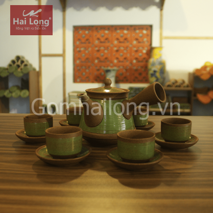 Bộ ấm chén ngọc hồng sa