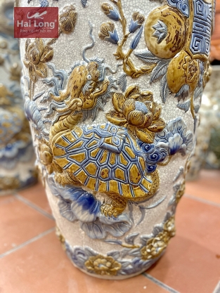 bình gốm phong thủy men rạn