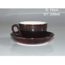 Tách cafe cappuccino men táo chín