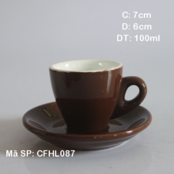 Tách cafe Espresso TBN 80ml pha máy (Nâu)